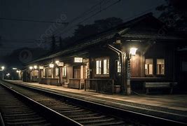 Foto Stasiun Kereta Malam